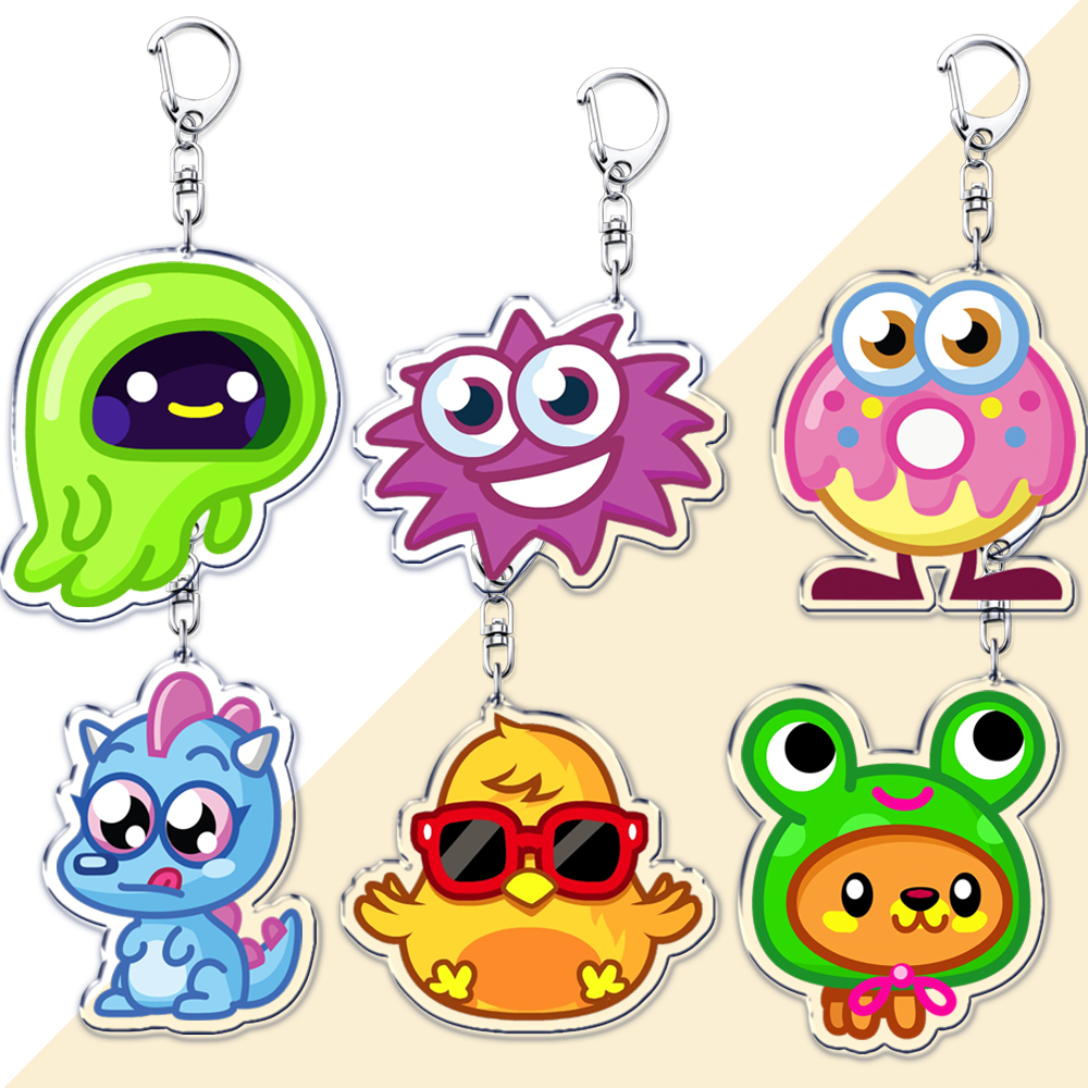 Gaming Accessories For Kids - Cartoon Kids Game Keychains for Women