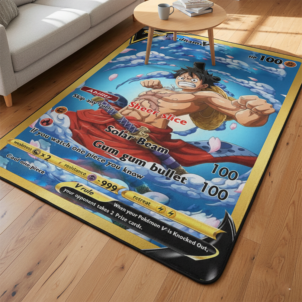 Gaming Accessories For Kids - Cartoon One Piece Rug Anime Luffy