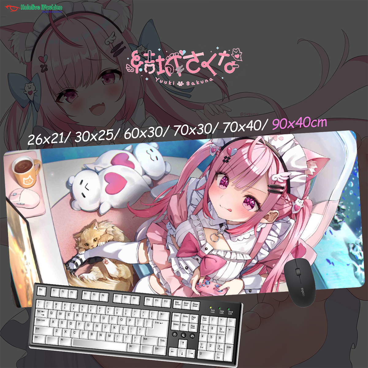 Gaming Accessories Officeworks - Yuuki Sakuna Flat Mouse Pad Vtuber