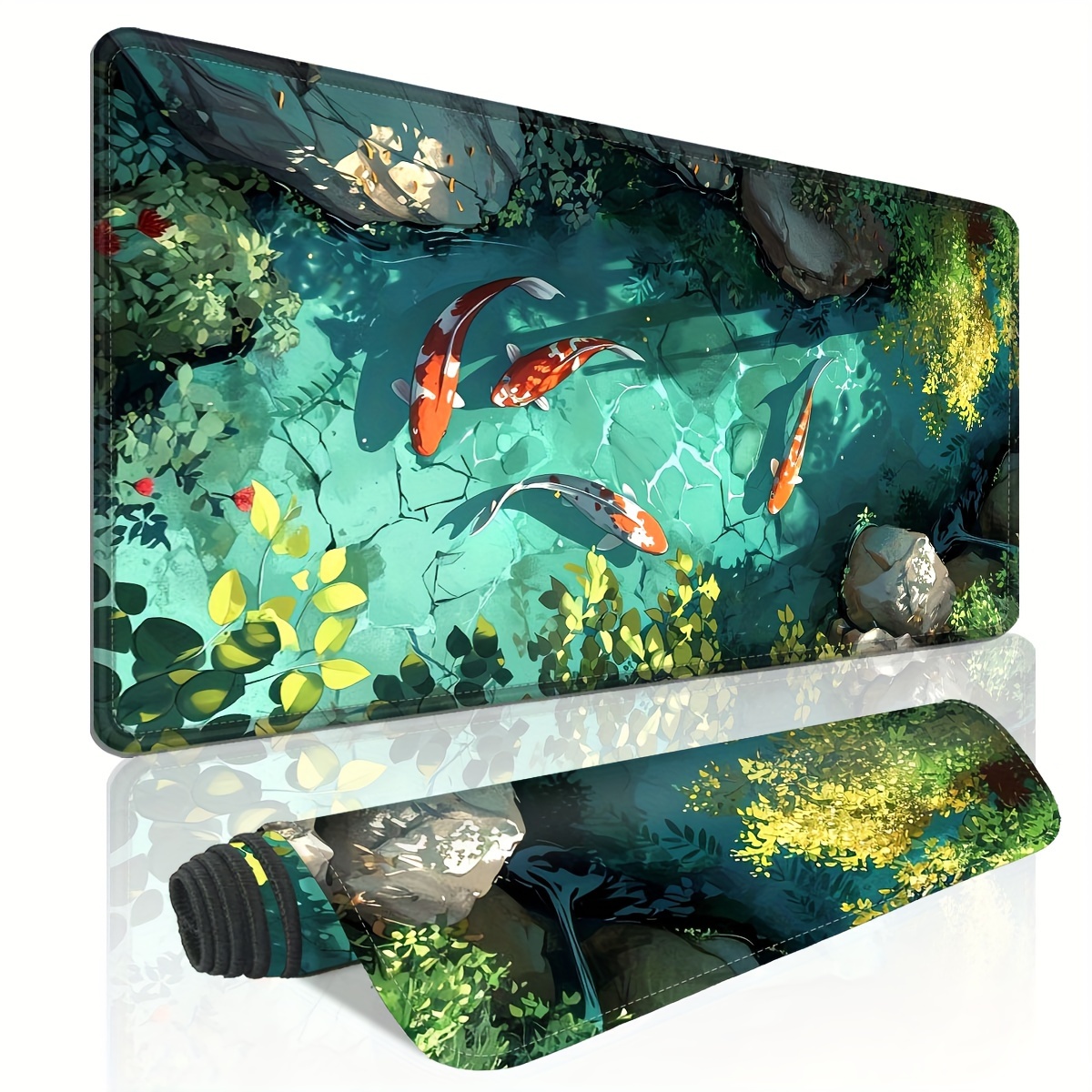 Gaming Accessories Officeworks - Large Koi Fish Gaming Mouse Pad