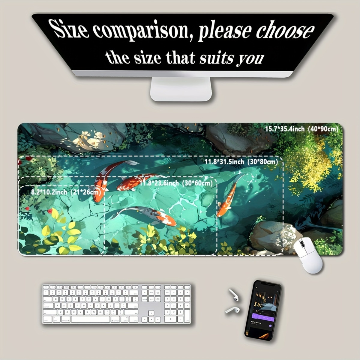 Large Koi Fish Gaming Mouse Pa - Gaming Accessories Officeworks review and price