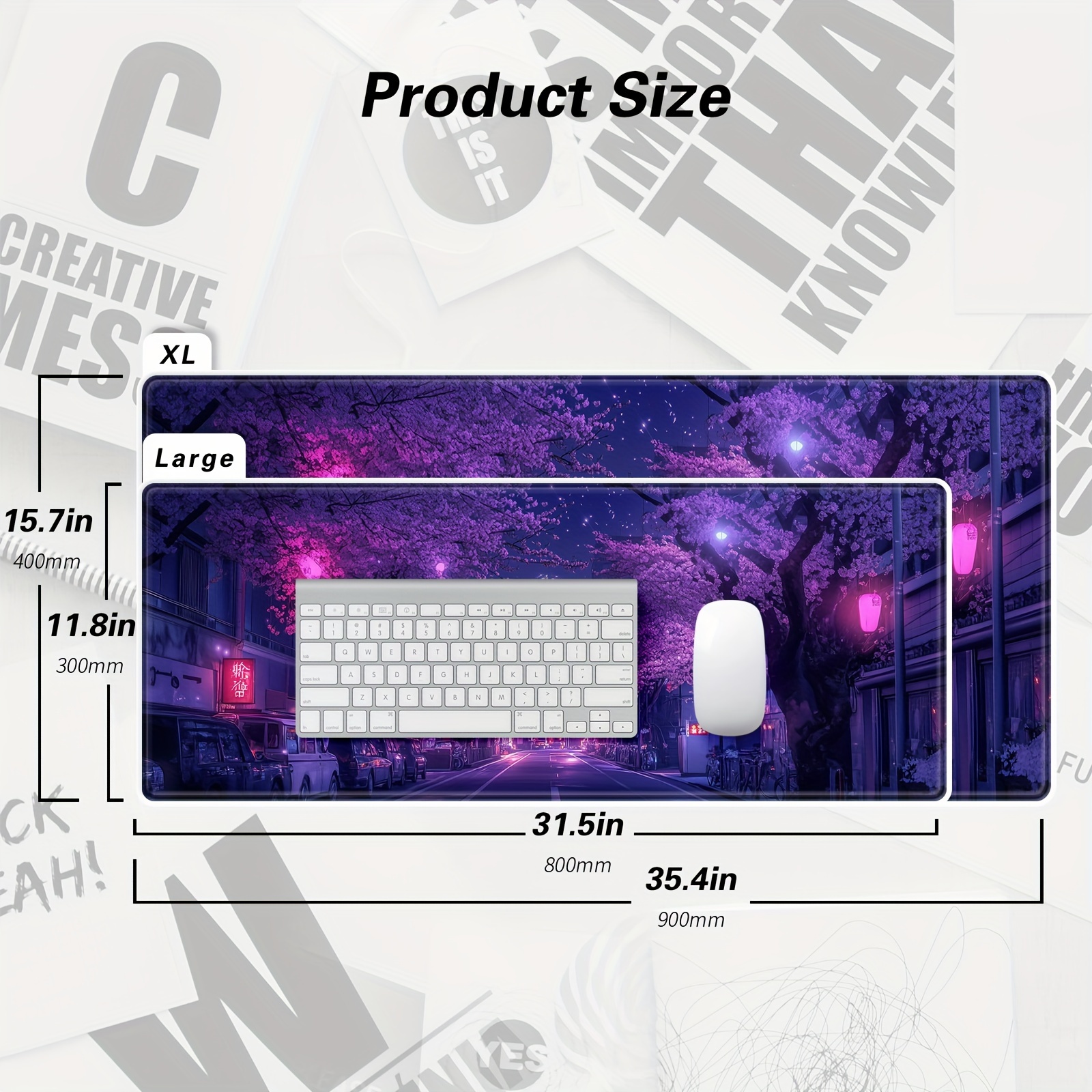 Mouse Pad Japanese Street Purp - Gaming Accessories Officeworks review and price