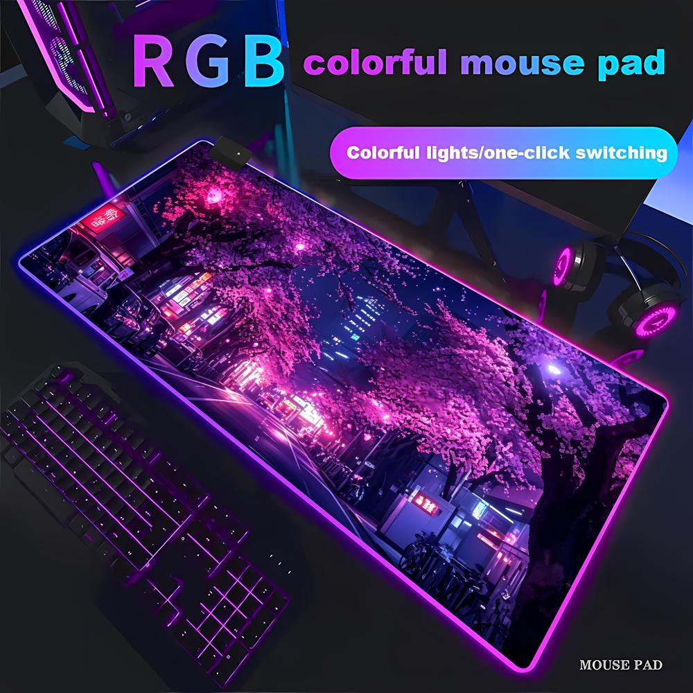 RGB Mouse Pad Japanese Street  - Gaming Accessories Officeworks review and price