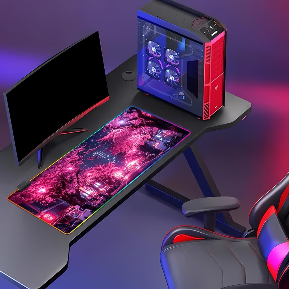 RGB Mouse Pad Japanese Street  - Gaming Accessories Officeworks review and price
