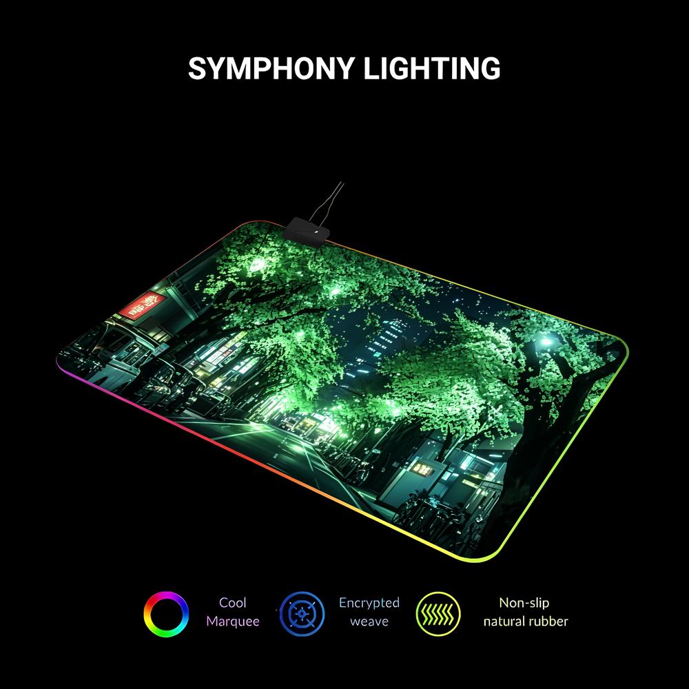 RGB Mouse Pad Japanese Street  - Gaming Accessories Officeworks review and price